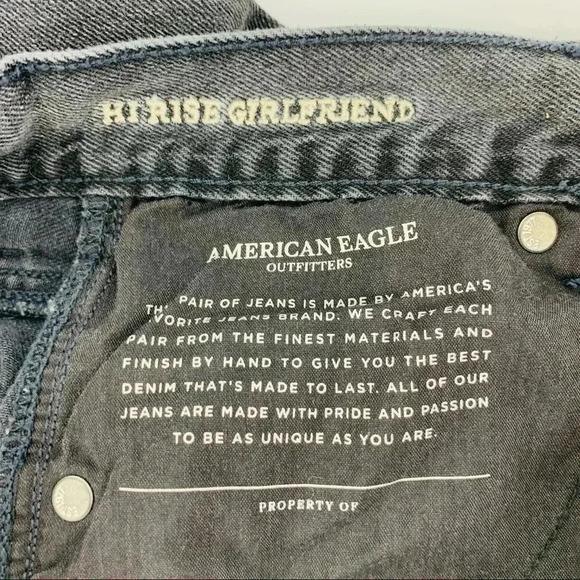 American Eagle 00Long HiRise Girlfriend Jeans - Picture 7 of 10